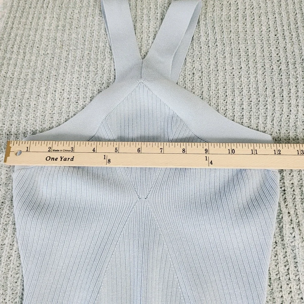 Bailey 44 Anthropologie Dress XS Pastel Blue Ribbed Knit Sleeveless‎ Bodycon - Picture 10 of 12
